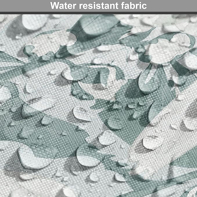 Lunarable Jasmine Dog Crate Cover, Delicate Pointy Petals Flower in Muted Tones, Easy to Use Pet Kennel Cover for Medium Large Dogs, 36 Inch, Pale Teal Pale Blue