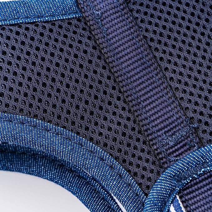 HUGO & HUDSON Dog Harness No-Pull Anti Choke Adjustable Padded Pet Vest, Navy Striped, XS