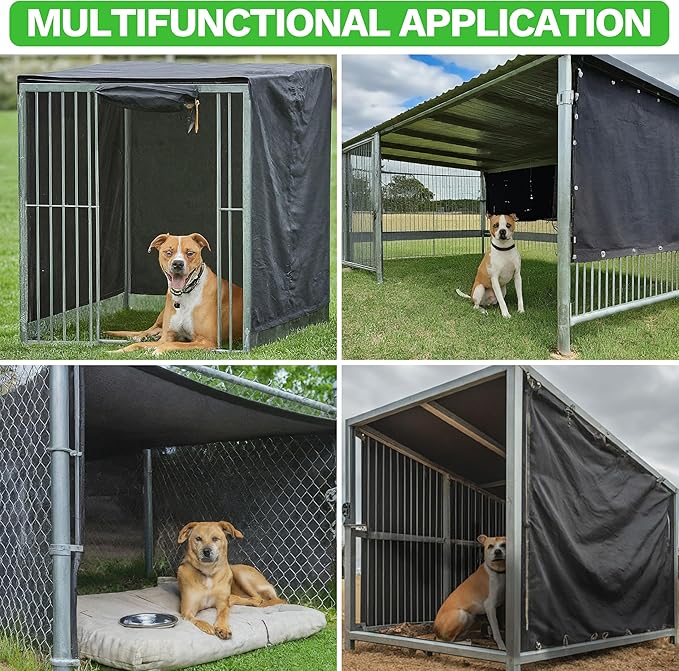 ColourTree 6' x 24' Turquoise Custom Size Shade Cloth with Grommets - 90% Sunblock, Durable Mesh Fabric Tarp for Dog Kennel Cover, Fence Privacy Screen, Greenhouse, Chicken Coop & Pet Playpen