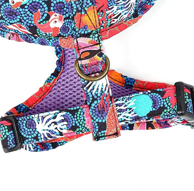Angie and Allie Organic Cotton Dog Harness,No Pull Pet Harness with Leash D-Ring,Adjustable Soft Padded Dog Vest,Comfortable,Sustainable,Breathable and Stylish for Your Canine Companion