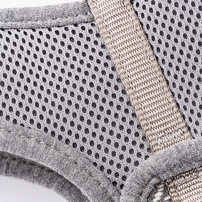 HUGO & HUDSON Dog Harness, No-Pull Anti Choke Tweed Harness Vest, Grey Herringbone, XS