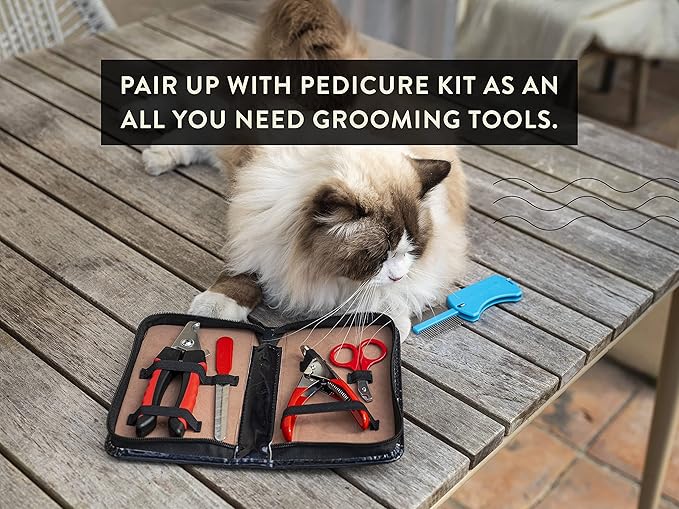 Foldable Grooming Comb for Dogs, Cats, and Horses: Demat and Detangle Comb, Remove Loose Fur or Loose Hair, Smooths Mats and Tangles, Great for On-The-Go Travel