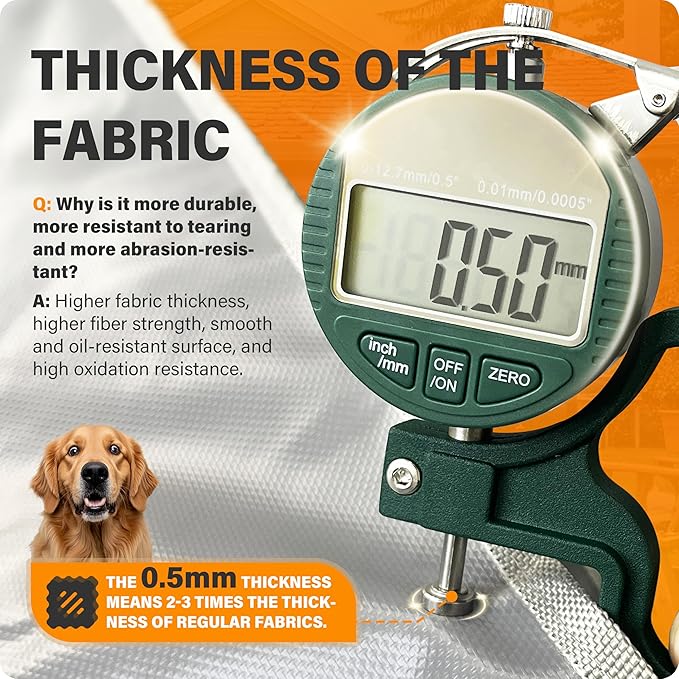 24In Tear-Resistant & Breathable Dog Crate Cover, 1680D Heavy-Duty Windproof Fabric. Efficient Moisture Removal and Ventilation. More Durable with Metal Fixtures, Gray(Cover Only)