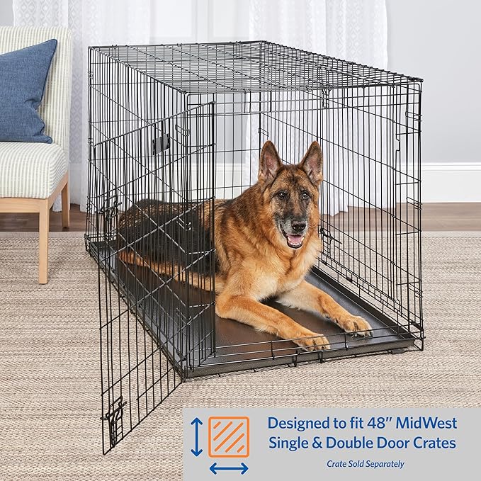 MidWest Homes for Pets Metal Dog Crate Replacement Pan; 48 inch