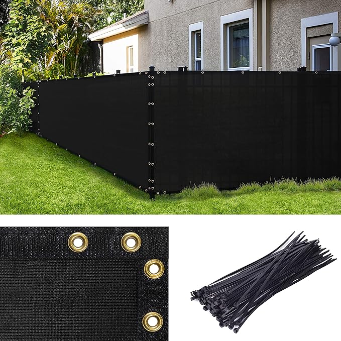 ColourTree 6' x 24' Turquoise Custom Size Shade Cloth with Grommets - 90% Sunblock, Durable Mesh Fabric Tarp for Dog Kennel Cover, Fence Privacy Screen, Greenhouse, Chicken Coop & Pet Playpen