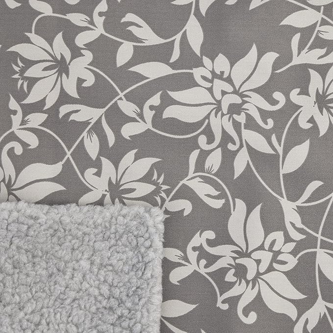 MidWest Homes for Pets Quiet Time Reversible Crate Pan Cover 24' Gray Floral/Fleece