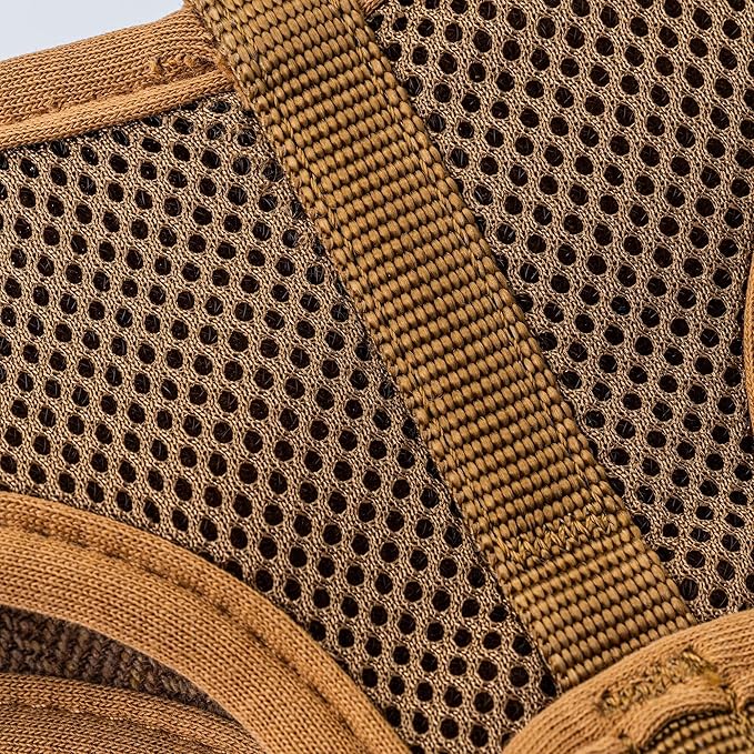 HUGO & HUDSON Dog Harness, No-Pull Anti Choke Tweed Harness Vest, Caramel Checkered Herringbone, L