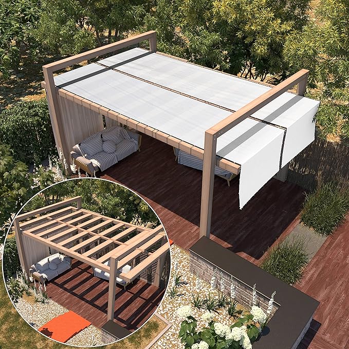 ColourTree 2' x 14' White Custom Size Shade Cloth with Grommets - 90% Sunblock, Durable Mesh Fabric Tarp for Dog Kennel Cover, Fence Privacy Screen, Greenhouse, Chicken Coop & Pet Playpen