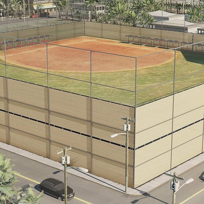 ColourTree 4' x 13' SandBeige Custom Size Shade Cloth with Grommets - 90% Sunblock, Durable Mesh Fabric Tarp for Dog Kennel Cover, Fence Privacy Screen, Greenhouse, Chicken Coop & Pet Playpen